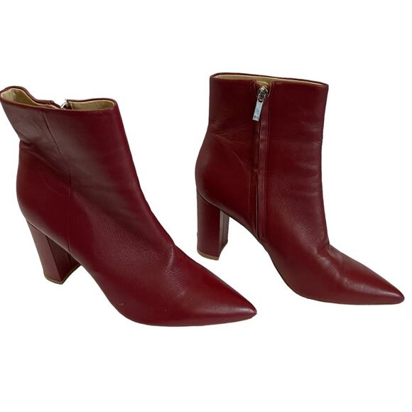 Marc Fisher Ulani Red Leather Booties - Picture 5 of 8